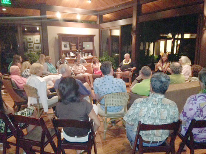 Ann Mather shares her life's work with neighbors at Know your Neighbor gathering.